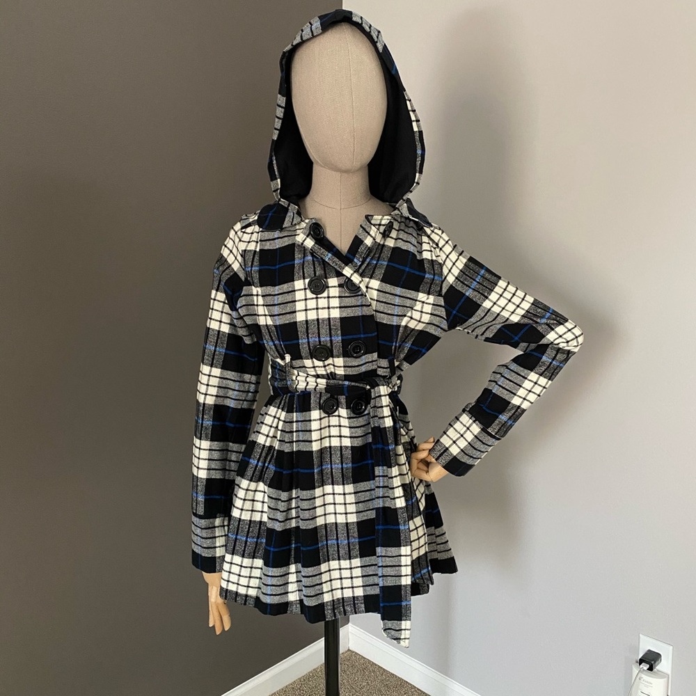 Self Esteem Cute Cinch Hooded Pea Coat